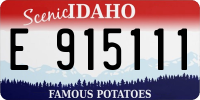 ID license plate E915111