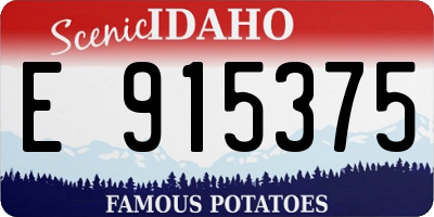 ID license plate E915375