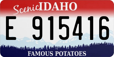 ID license plate E915416
