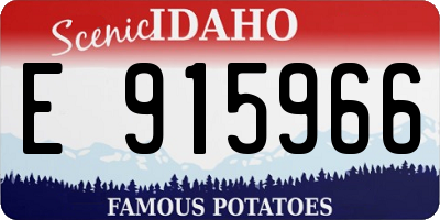 ID license plate E915966