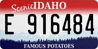 ID license plate E916484