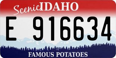 ID license plate E916634