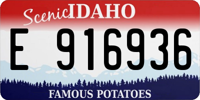 ID license plate E916936