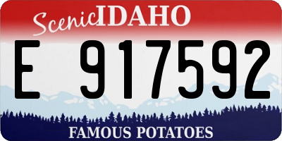 ID license plate E917592