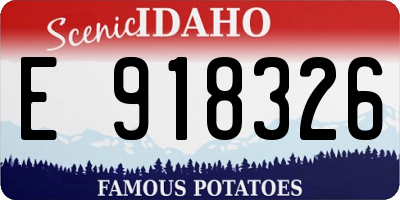 ID license plate E918326