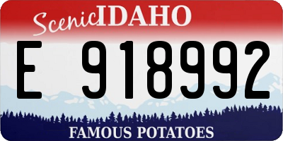 ID license plate E918992