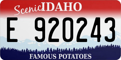 ID license plate E920243