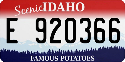 ID license plate E920366