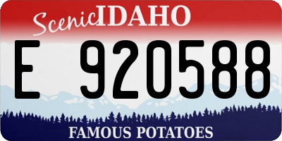 ID license plate E920588