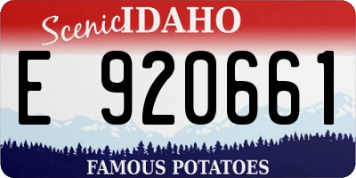 ID license plate E920661