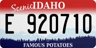 ID license plate E920710