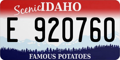 ID license plate E920760