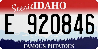 ID license plate E920846