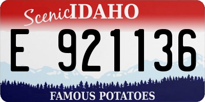 ID license plate E921136