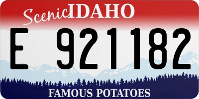ID license plate E921182