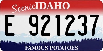 ID license plate E921237