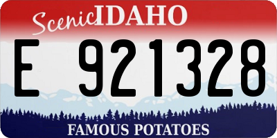 ID license plate E921328
