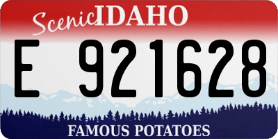 ID license plate E921628