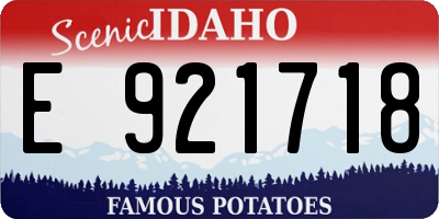 ID license plate E921718
