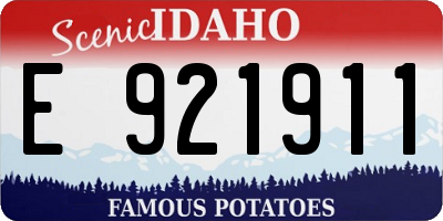 ID license plate E921911