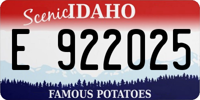 ID license plate E922025