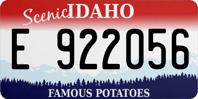 ID license plate E922056