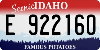 ID license plate E922160