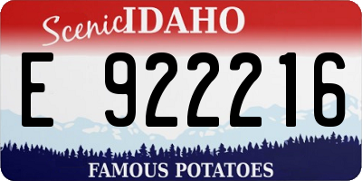 ID license plate E922216