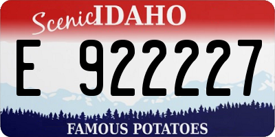 ID license plate E922227