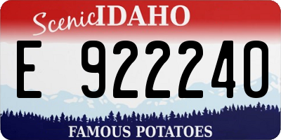 ID license plate E922240