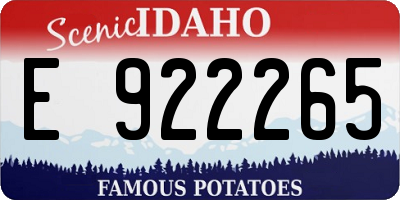 ID license plate E922265