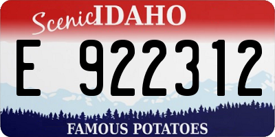 ID license plate E922312