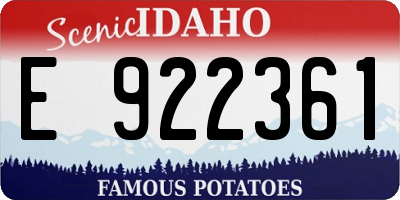 ID license plate E922361