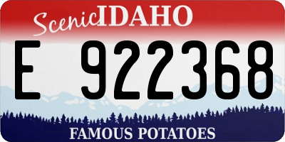 ID license plate E922368
