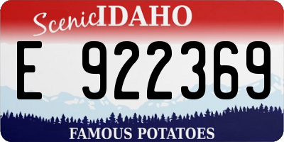 ID license plate E922369