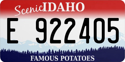 ID license plate E922405