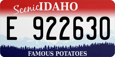 ID license plate E922630