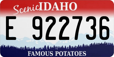 ID license plate E922736