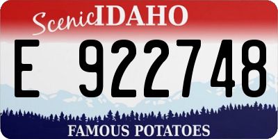 ID license plate E922748