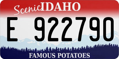 ID license plate E922790