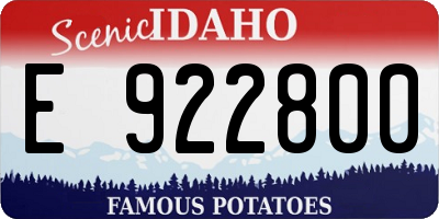 ID license plate E922800