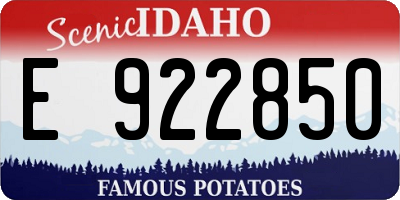 ID license plate E922850