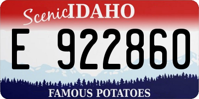 ID license plate E922860