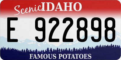 ID license plate E922898