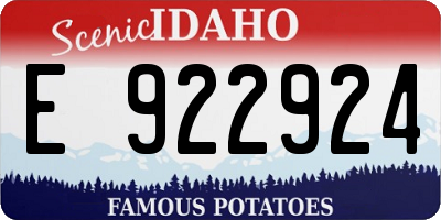 ID license plate E922924