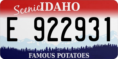 ID license plate E922931