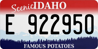 ID license plate E922950