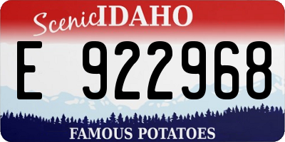 ID license plate E922968