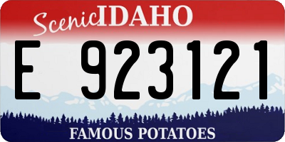 ID license plate E923121
