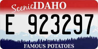 ID license plate E923297